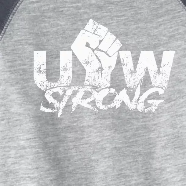 UAW Strike Red United Auto Workers Union UAW Strong Toddler Fine Jersey T-Shirt