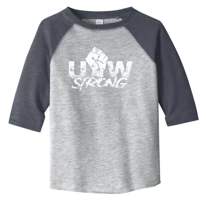 UAW Strike Red United Auto Workers Union UAW Strong Toddler Fine Jersey T-Shirt