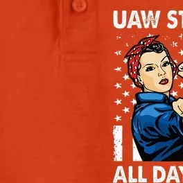 UAW Strike Red United Auto Workers Picket Sign Dry Zone Grid Performance Polo