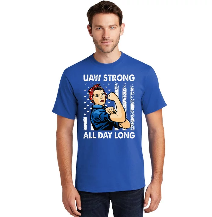 UAW Strike Red United Auto Workers Picket Sign Tall T-Shirt