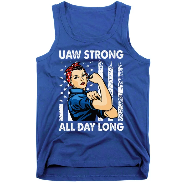 UAW Strike Red United Auto Workers Picket Sign Tank Top