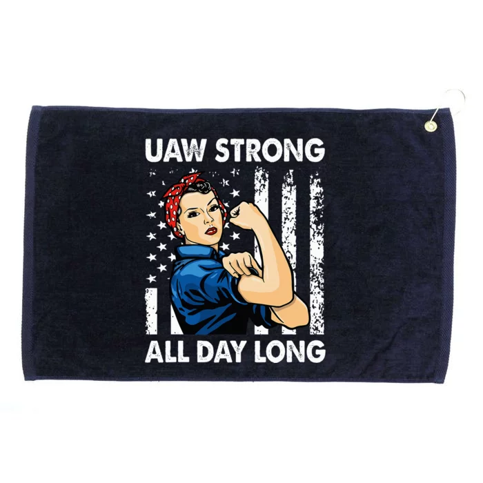 UAW Strike Red United Auto Workers Picket Sign Grommeted Golf Towel