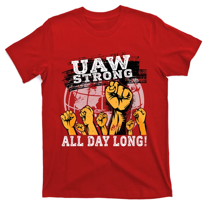 UAW Strike Red Tee_ United Auto Worker Picket Sign UAW Worker T-Shirt