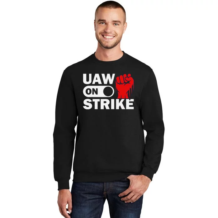 UAW Strike Red United Auto Workers UAW Tall Sweatshirt