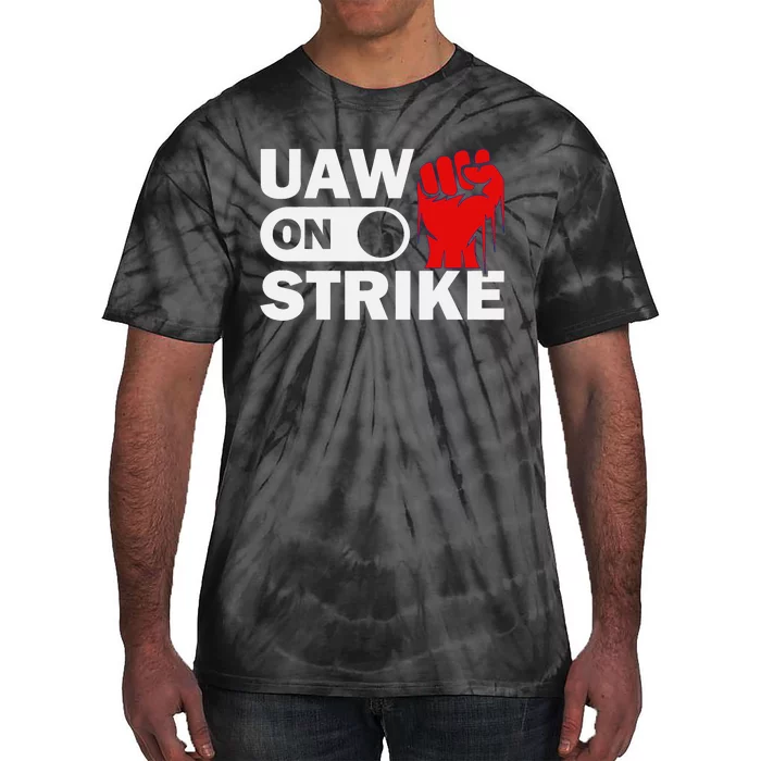 UAW Strike Red United Auto Workers UAW Tie-Dye T-Shirt