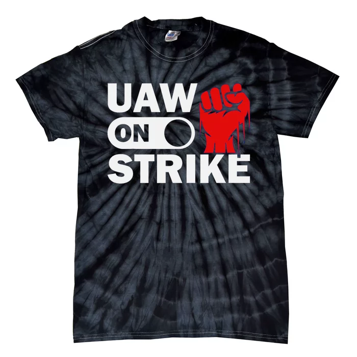 UAW Strike Red United Auto Workers UAW Tie-Dye T-Shirt