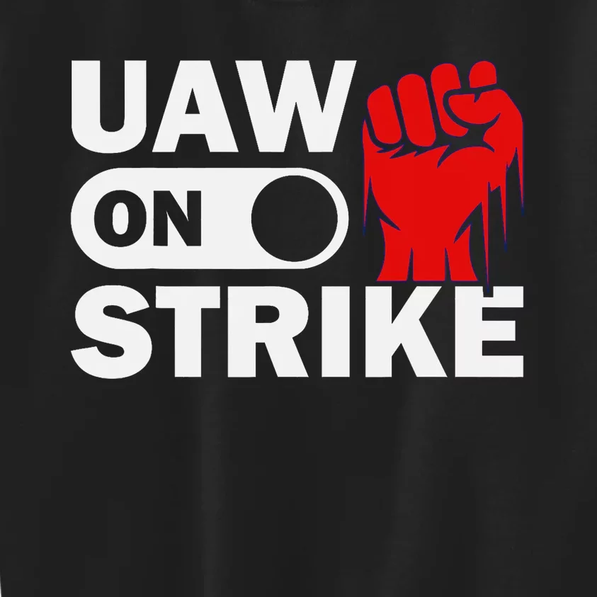 UAW Strike Red United Auto Workers UAW Kids Sweatshirt