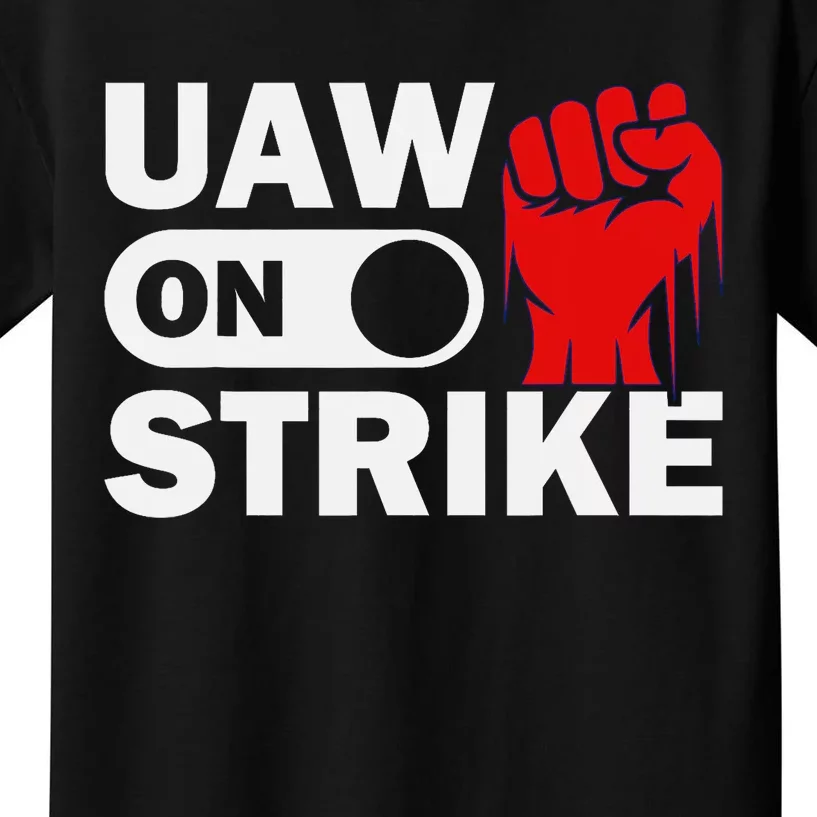 UAW Strike Red United Auto Workers UAW Kids T-Shirt