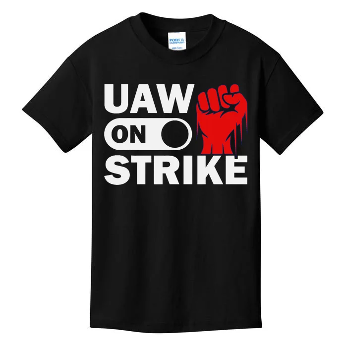 UAW Strike Red United Auto Workers UAW Kids T-Shirt