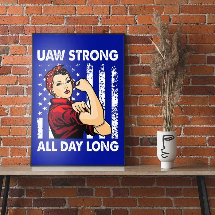 U.AW Strike Red United Auto Workers Picket Poster