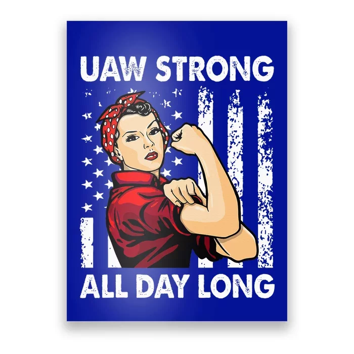 U.AW Strike Red United Auto Workers Picket Poster