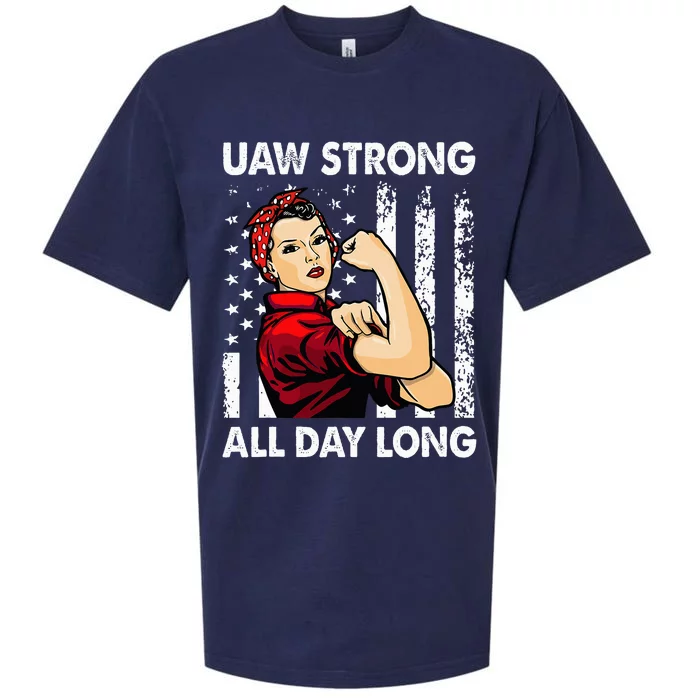 U.AW Strike Red United Auto Workers Picket Sueded Cloud Jersey T-Shirt