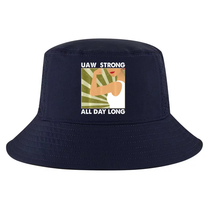 UAW Strike Red T United Auto Workers Union UAW Strong Cool Comfort Performance Bucket Hat