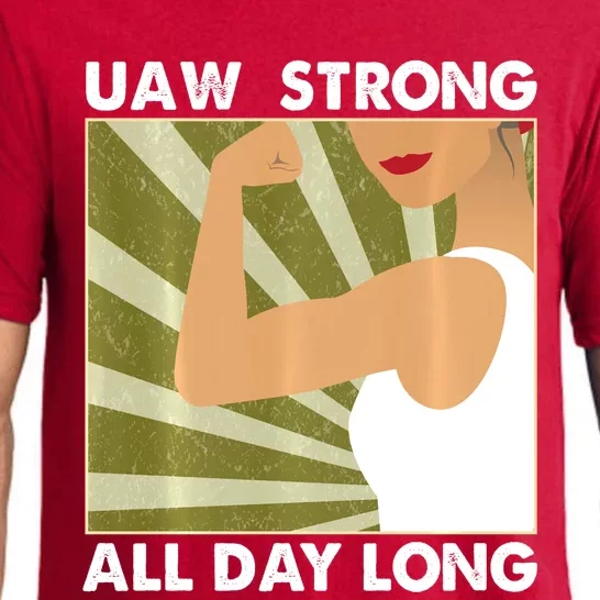 UAW Strike Red T United Auto Workers Union UAW Strong Pajama Set