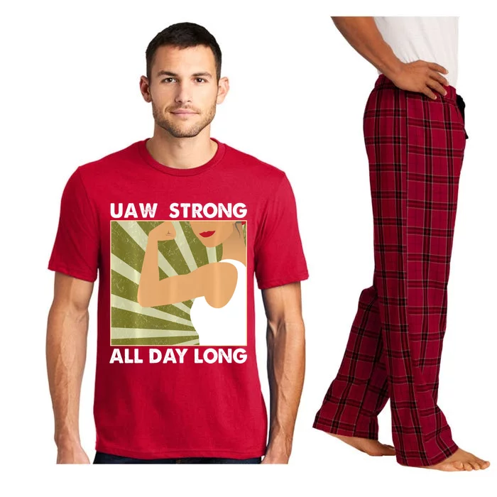 UAW Strike Red T United Auto Workers Union UAW Strong Pajama Set