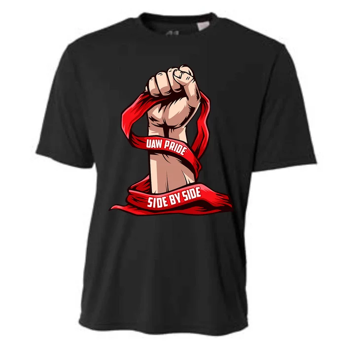 UAW Strike Red United Auto Workers Picket Sign Design Cooling Performance Crew T-Shirt