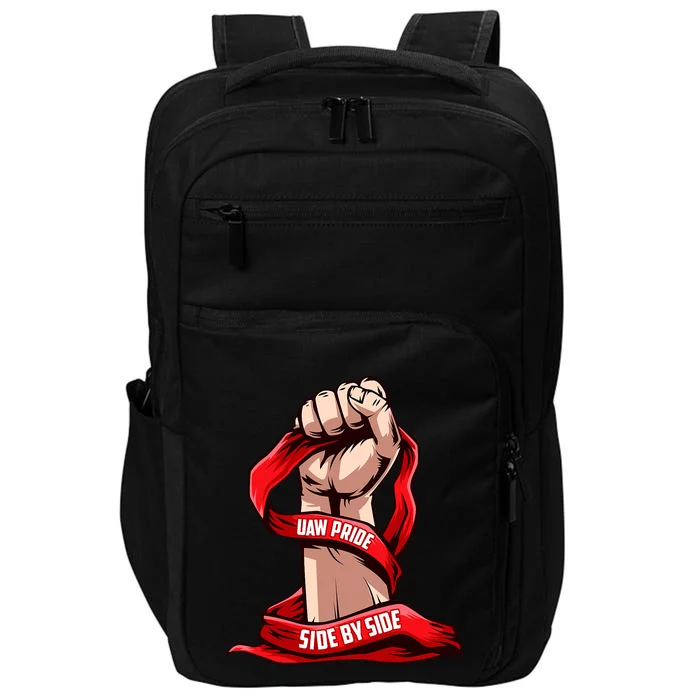 UAW Strike Red United Auto Workers Picket Sign Design Impact Tech Backpack