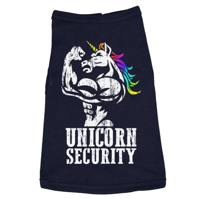 Unicorn Security Rainbow Muscle Manly Funny Christmas Gift Doggie Tank