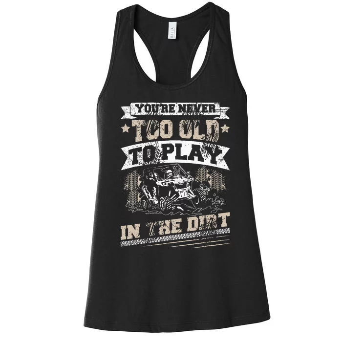 Utv Sxs Riding Design For A Utv Lover Women's Racerback Tank