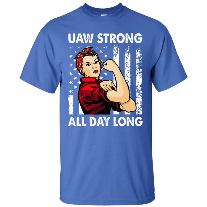 UAW Strike Red United Auto Workers Picket Sign Tall T-Shirt