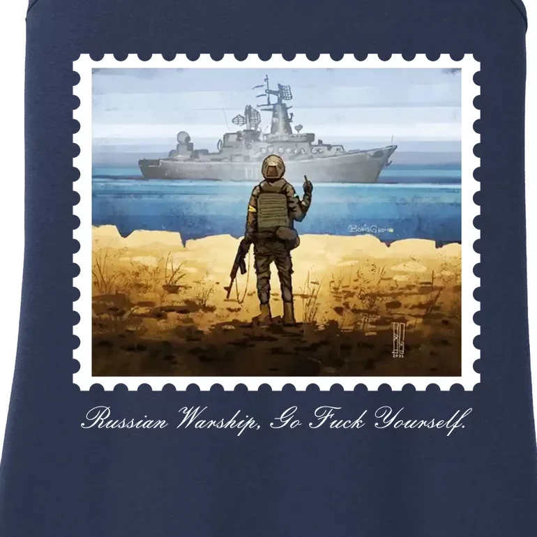 Ukraine Stamp Russian Warship Go F Yourself Island Of Heroes Ukrainian Ladies Essential Tank