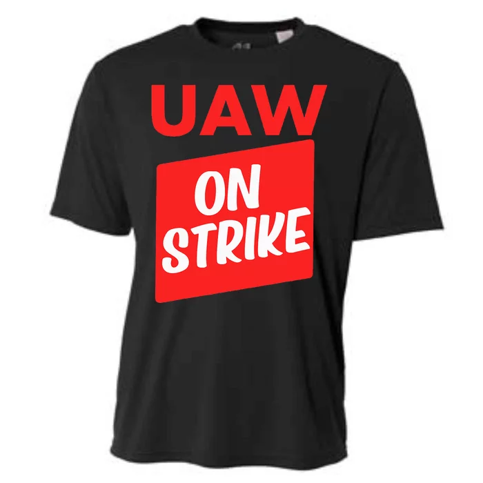 UAW Strike Red United Auto Workers Picket Sign Cooling Performance Crew T-Shirt