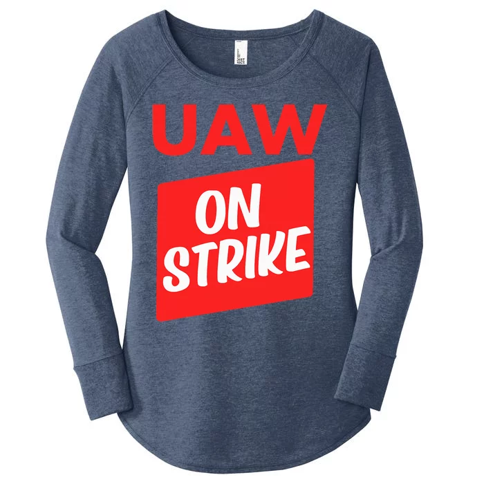 UAW Strike Red United Auto Workers Picket Sign Women's Perfect Tri Tunic Long Sleeve Shirt