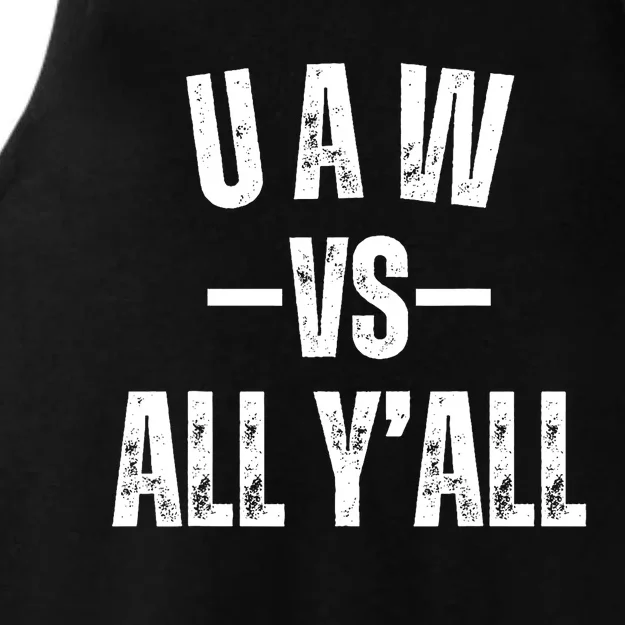 Uaw Strike Red United Auto Workers Picket Sign Design Ladies Tri-Blend Wicking Tank