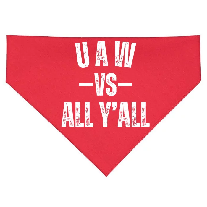 Uaw Strike Red United Auto Workers Picket Sign Design USA-Made Doggie Bandana