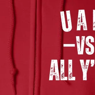 Uaw Strike Red United Auto Workers Picket Sign Design Full Zip Hoodie