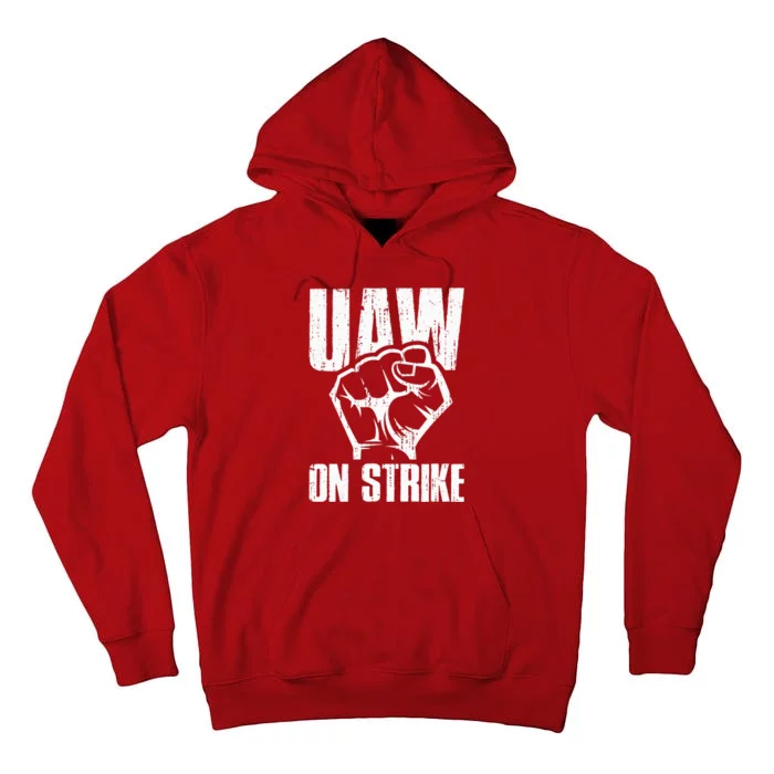 UAW Strike Red United Auto Workers Picket Sign Tall Hoodie