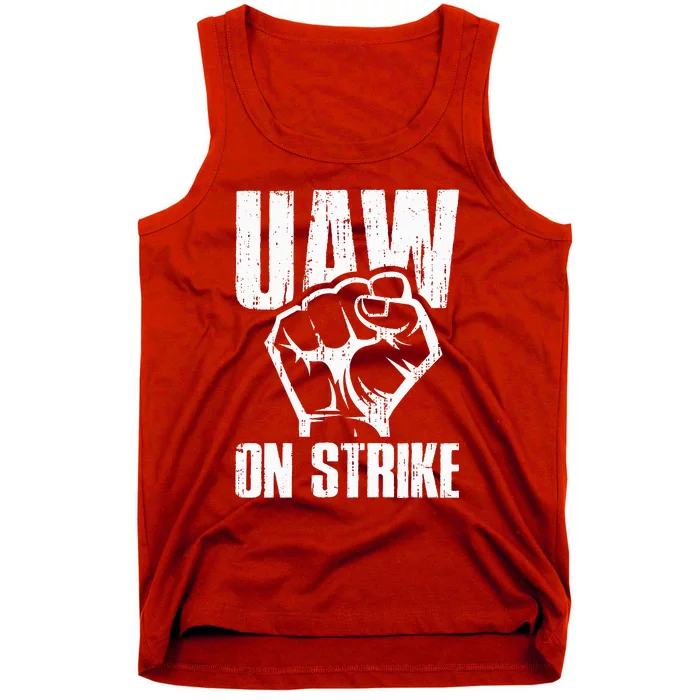 UAW Strike Red United Auto Workers Picket Sign Tank Top