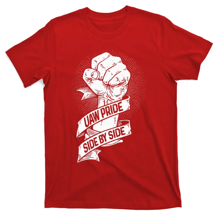 UAW Strike Red United Auto Workers Picket Sign T-Shirt