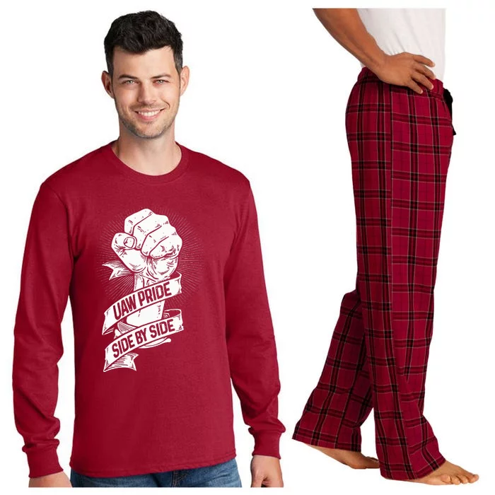 UAW Strike Red United Auto Workers Picket Sign Long Sleeve Pajama Set