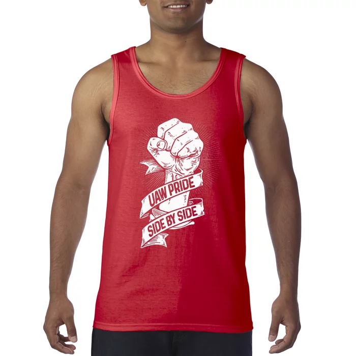 UAW Strike Red United Auto Workers Picket Sign Tank Top