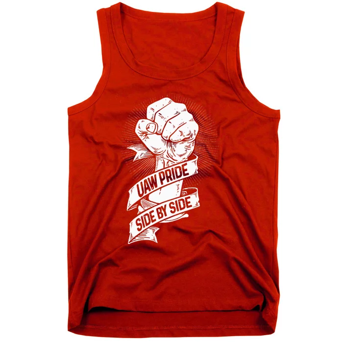 UAW Strike Red United Auto Workers Picket Sign Tank Top