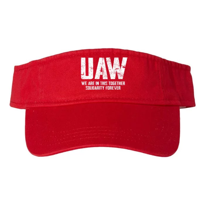 UAW Strike Red United Auto Workers Union UAW Strong Valucap Bio-Washed Visor