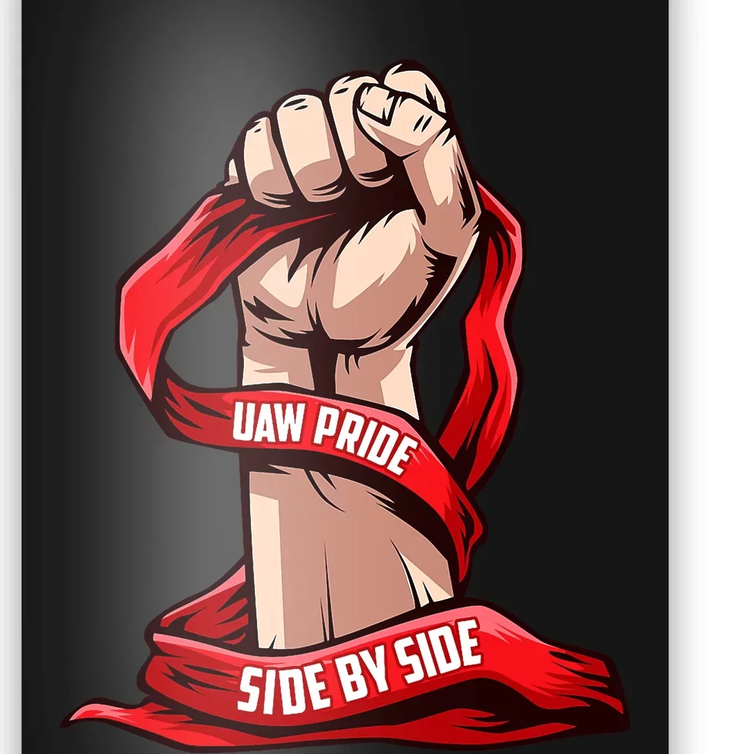 Uaw Strike Red United Poster