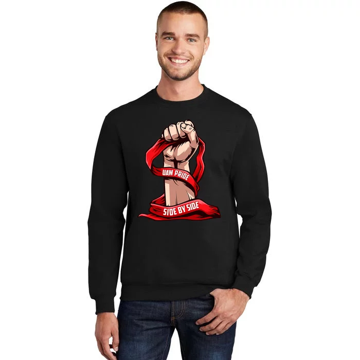 Uaw Strike Red United Tall Sweatshirt