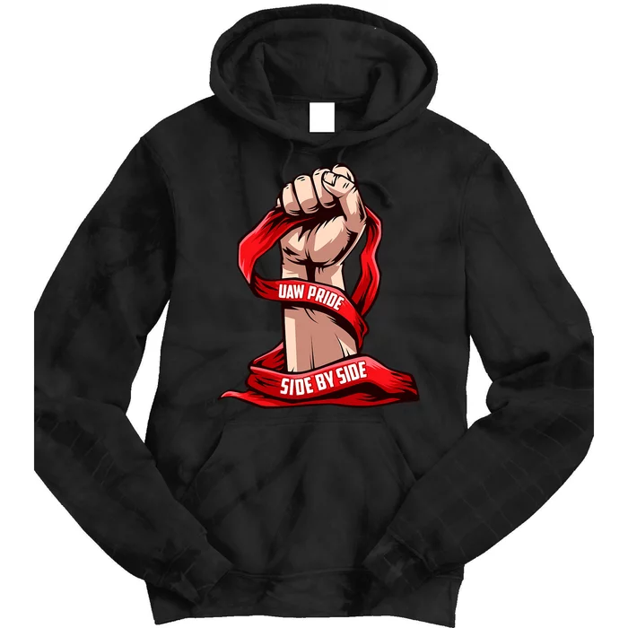 Uaw Strike Red United Tie Dye Hoodie