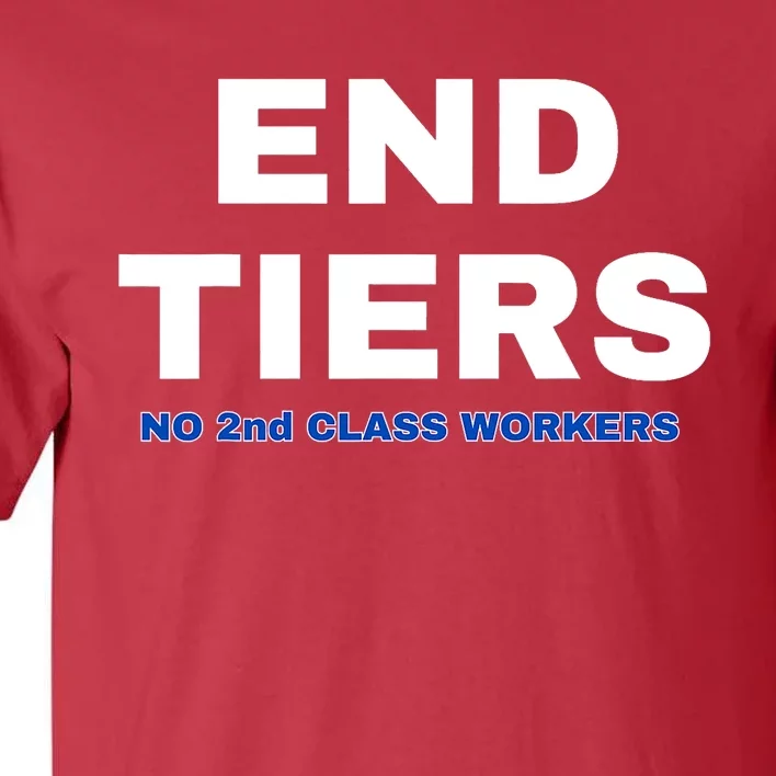 UAW Strike Red United Auto Workers Picket Sign End Tiers Tall T-Shirt