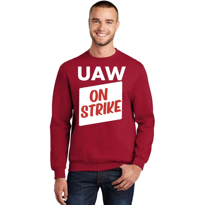 UAW Strike Red Tee_ United Auto Workers Picket Sign Trending Design Sweatshirt