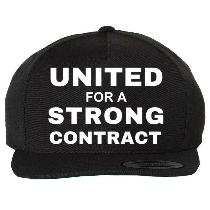 UAW Strike Red United Auto Workers Picket Sign Wool Snapback Cap