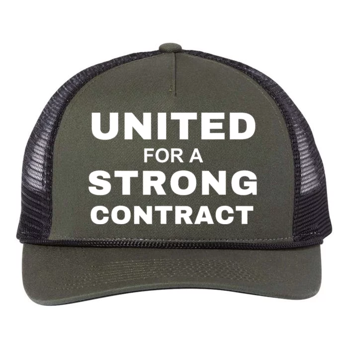 UAW Strike Red United Auto Workers Picket Sign Retro Rope Trucker Hat Cap