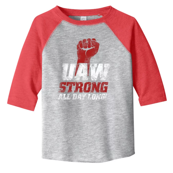 UAW Strike Red Tee_ United Auto Workers Union UAW Strong Trending Design Toddler Fine Jersey T-Shirt