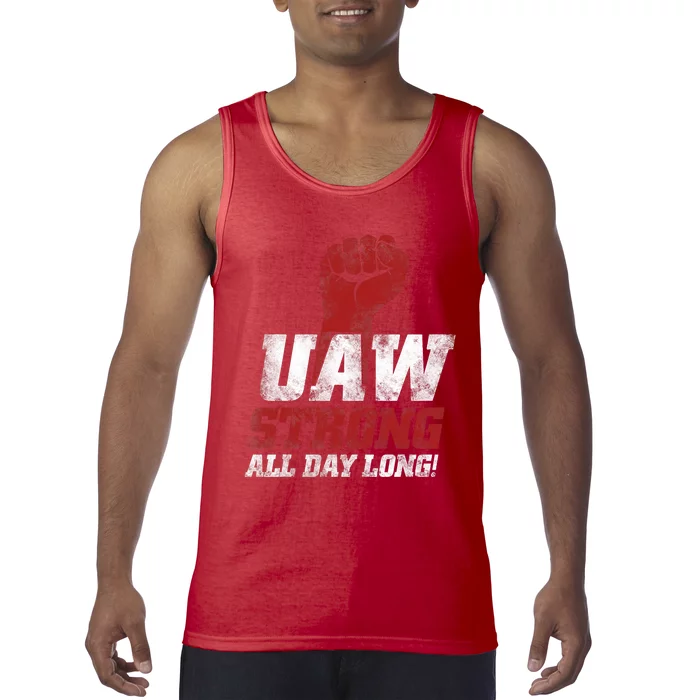 UAW Strike Red Tee_ United Auto Workers Union UAW Strong Trending Design Tank Top