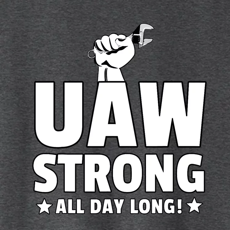 UAW Strike Red United Auto Workers Union UAW Strong Design Women's Crop Top Tee