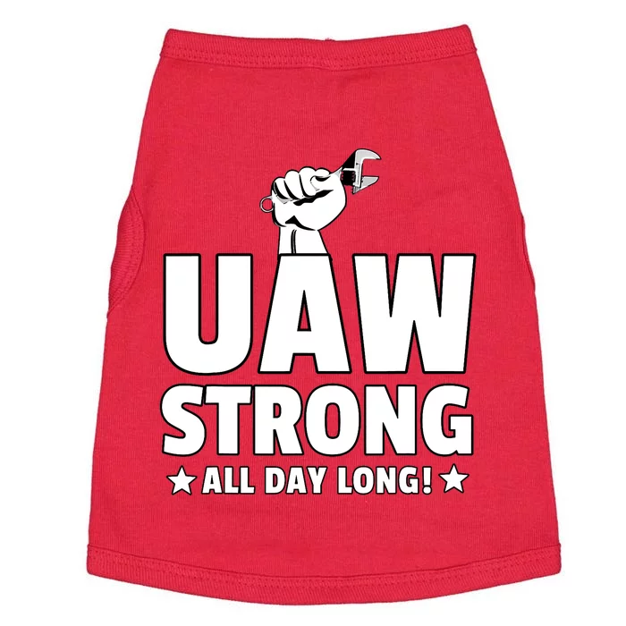 UAW Strike Red United Auto Workers Union UAW Strong Design Doggie Tank