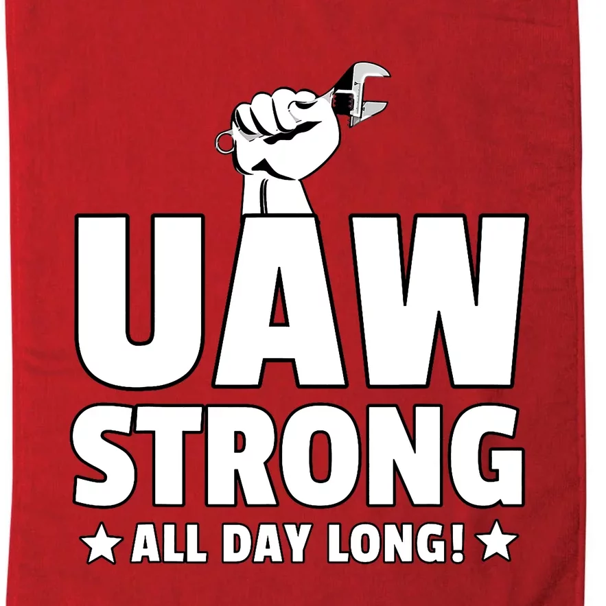 UAW Strike Red United Auto Workers Union UAW Strong Design Platinum Collection Golf Towel