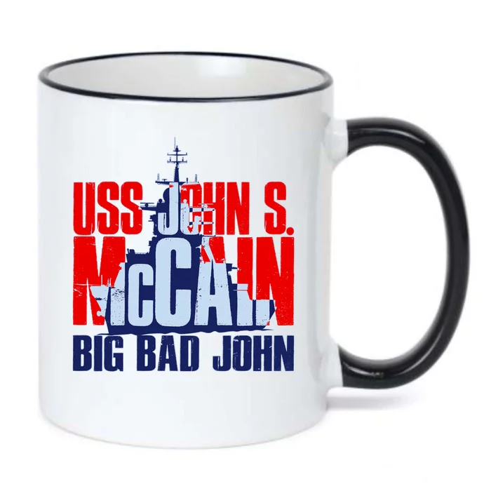 USS John S. McCain Big Bad John Black Color Changing Mug